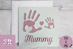 Mummy card| Paper cutting | Mother’s Day card SVG Product Image 3