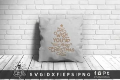 Wish You A Very Merry Christmas SVG | Christmas Tree Quote Product Image 4