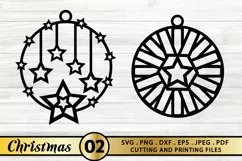 Christmas SVG PNG EPS DXF Christmas Ornament SVG EARINGS Product Image 4