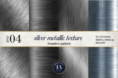Silver Metallic Texture |Brushed Metal Background Product Image 1
