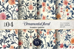 Ornamental Floral Pattern| Elegant Floral Texture Product Image 1
