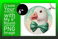Cute Round Design for Keychains , Goose Product Image 1