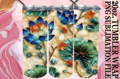 Vibrant Glitter Bloom Tumbler Wrap - Summer Fest Product Image 1
