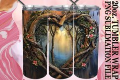 Summer Serenity Tumbler Sublimation - 3D Heart Frame Product Image 1