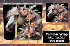 20oz Tumbler Wrap for Gift Giving , Horse Product Image 1