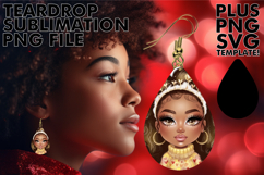 ENCHANTED TEARDROP EARRINGS Design, Afro Girl Product Image 1