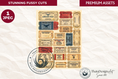 USA Vintage Patriotic fussy cut ephemera tag and bookmark Product Image 1