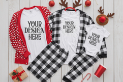 Christmas Family Matching Group T-Shirt Mockups | Holiday Fl Product Image 1