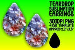 Whimsical Blossom Teardrop Earrings: Sublimation Joyful Mix Product Image 1