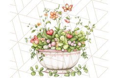 Cottagecore Kitchen Clipart, Vintage Country Floral Kitchen Product Image 3