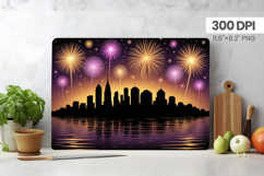 Happy New Year Cutting Board PNG Festive New Year's Eve 2026 Product Image 1