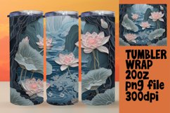 Sublimation Wrap 20oz - 3D Flower in Hole Design Print Product Image 1