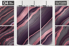 Plum Rose Glitter Tumbler Wrap| Tumbler Sublimation Product Image 1