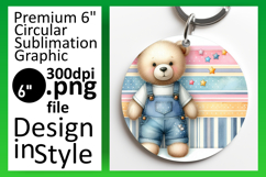 Dynamic Round Design for Coasters , Teddy Bear Product Image 1