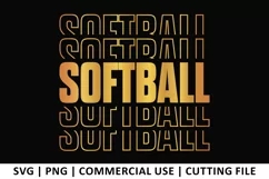 Softball SVG | Stacked SVG Product Image 1