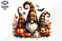 Halloween Gnomes Sublimation - Clipart PNG Design Product Image 1
