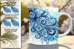 Sweet 15oz Mug Wrap Png Design , Watercolor Patter Product Image 1