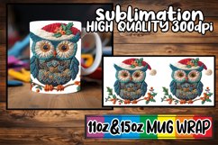 Embroidered Winter Owl Wrap 11oz 15oz Christmas Mug Product Image 1