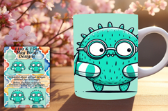 Eye-Catching 15oz Mug Wrap Png Template , Monster Product Image 1