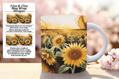 Graceful 11oz Mug Wrap Png Design , Flowers Product Image 1