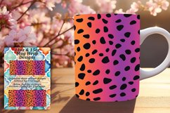 Sparkly Leopard Print Glitter Mug Wrap 11oz/15oz Design Product Image 1