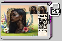 Vibrant Melanin: Sublimation Mug Wrap Product Image 1