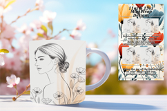 Alluring 15oz Mug Wrap Png Design , Beauty Woman Product Image 1