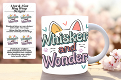 Stylish 15oz Mug Wrap Png Design , Cat Quote Product Image 1