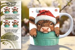 Joyful 11oz Mug Wrap Png Artwork , Christmas Product Image 1