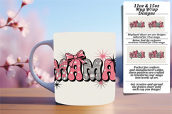Elegant 15oz Mug Wrap Png Artwork , Mama Product Image 1