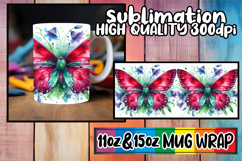 Happy moments 11oz 15oz sublimation wrap, Butterfly Product Image 1
