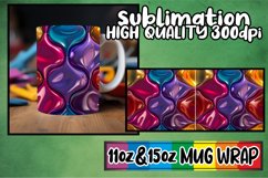 Colorful Inflated Visions: Sublimation Mug Wrap 11oz/15oz Product Image 1