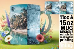 Vivid Landscapes Mug Wrap for Sublimation 11oz/15oz Product Image 1