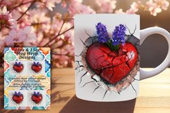 Springtime Magic: 3D Heart Wall Mug Collection Product Image 1