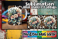 Happy vibes 11oz 15oz sublimation wrap, Leopard Prints Product Image 1