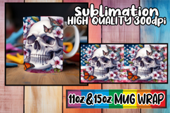 Uplifting spirits sublimation print wrap, Skull USA Product Image 1