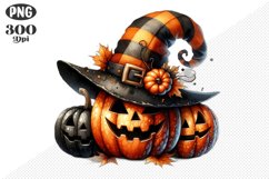 Halloween Pumpkin Sublimation - Clipart PNG Design Product Image 1