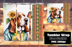 20oz Tumbler Wrap for Personalization , Cute Dog Product Image 1