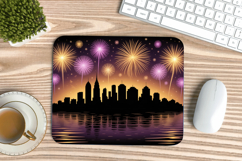 Happy New Year PNG Mouse Pad,Festive New Year's Eve 2026 PNG Product Image 1