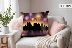 Happy New Year PNG Pillow, Festive New Year's Eve 2026 PNG Product Image 1