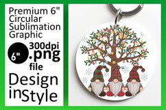 Playful Round Design for Keychains , Gnomes Product Image 1
