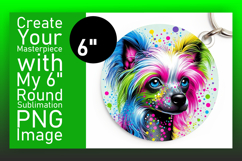 Charming Keychain Round Design Template , Dog Product Image 1