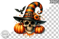 Halloween Skull Sublimation - Clipart PNG Design Product Image 1