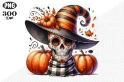 Halloween Skull Sublimation - Clipart PNG Design Product Image 1