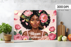 Afro Girl/Woman Melanin braided hair Cutting Board PNG Desig Product Image 1