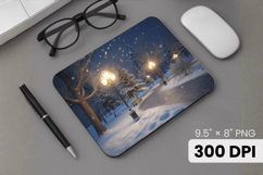 Winter Wonderland Snowflake PNG, Icy Tree Mouse Pad Design Product Image 1