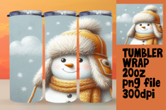 Customizable 20oz Tumbler File , Snowman Product Image 1