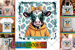 Whimsical PNG TSHIRT Gift Ideas, Cute Cow Product Image 1
