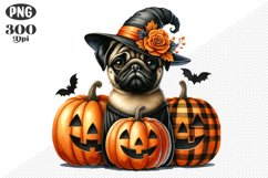 Halloween Dog Sublimation - Clipart PNG Design Product Image 1