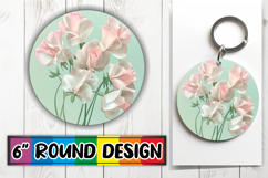 Creative Circle PNG Sublimation Design , Beauty Flower Product Image 1